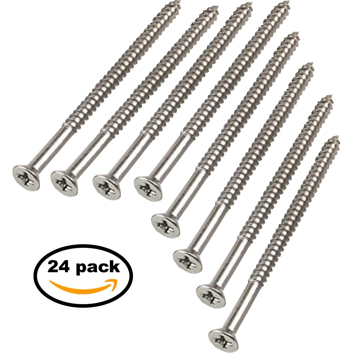 thumbnail image 2 of Extra Long Wood Screws - 2-1/4" Satin Nickel Door Hinge Security Screws (24 Pack) 2 of 14