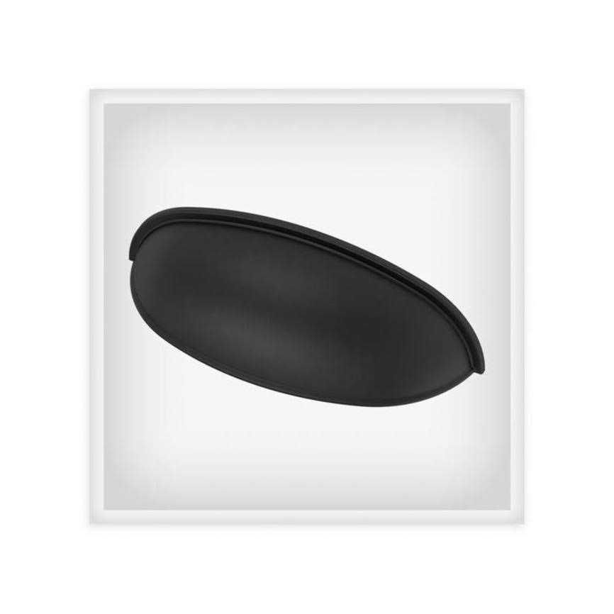 Liberty Dual Mount 2-1/2 or 3 in. Matte Black Cabinet Drawer Cup Pull - Image 3