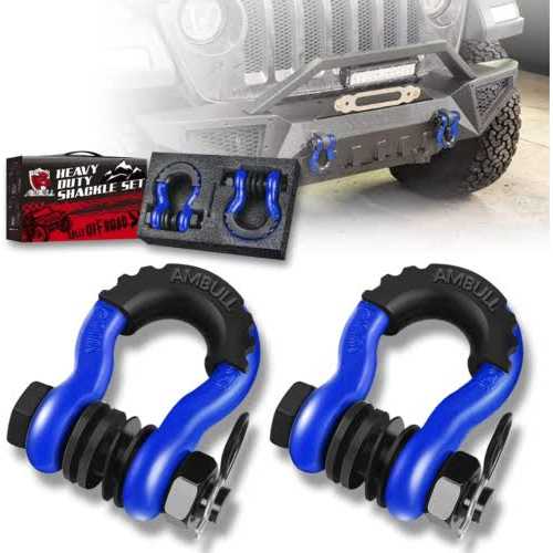 thumbnail image 2 of AUTMATCH D Ring Shackle Mount With Backer Plate (2 Pack) - 24T Capacity Clevis Mount For Trucks & Trailers 2 of 5
