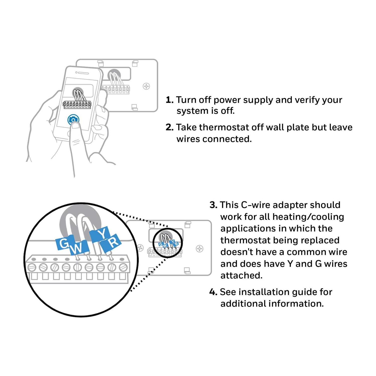 Honeywell THP9045A1098 C-Wire Adapter - Image 4