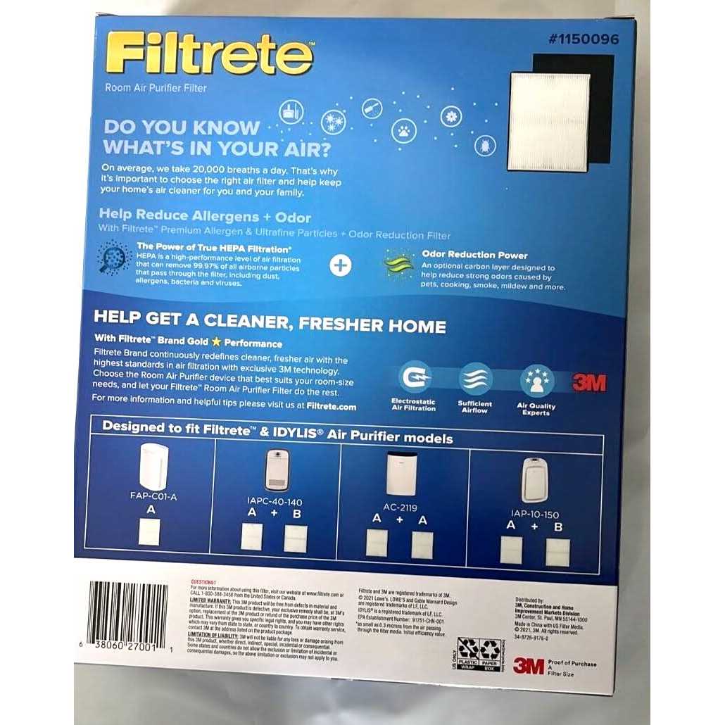 Filtrete Premium Allergen & Ultrafine Particles Size A True HEPA Air Purifier Filter - Image 5