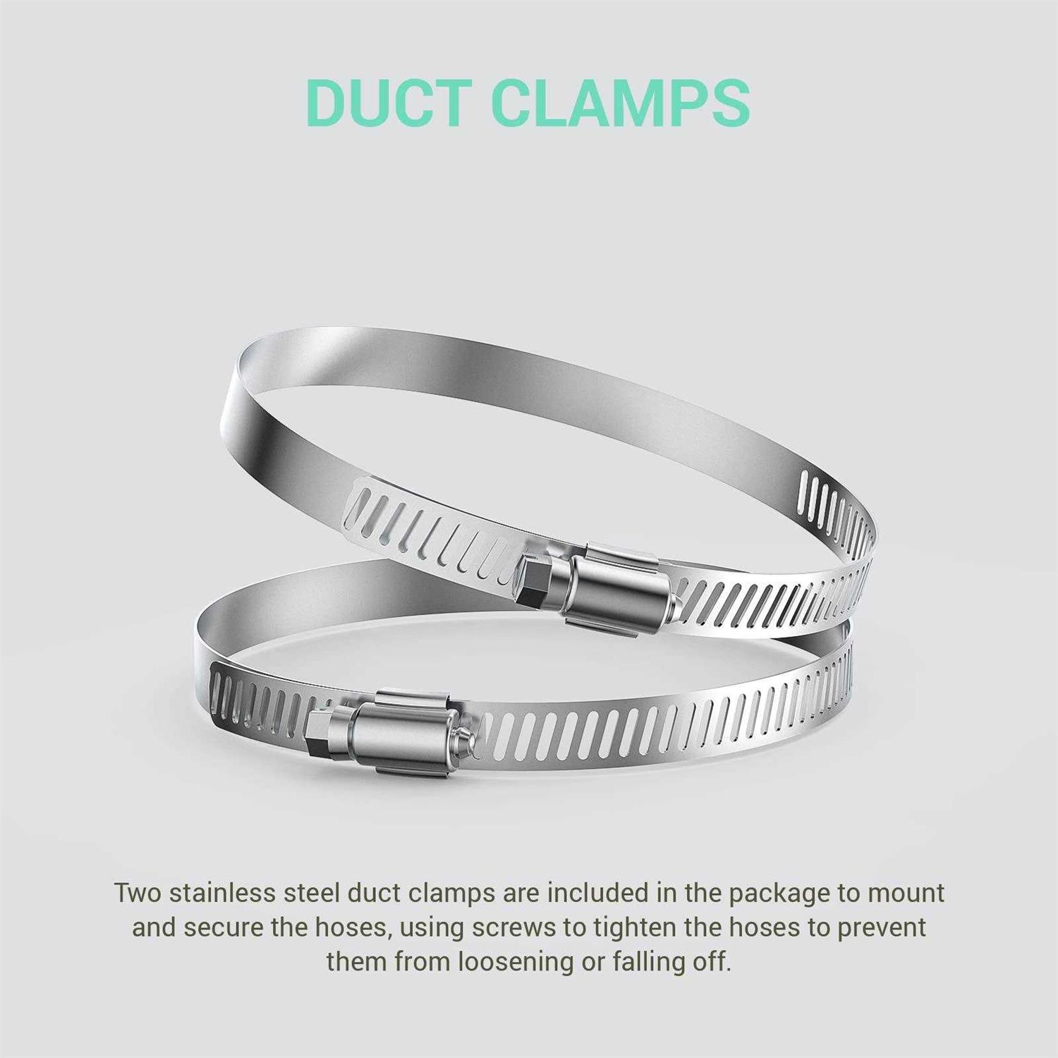 Drasum Dryer Vent Hose 4 Inch Easy-to-Install Duct with 2 Clamps – 4 Layer PVC and Aluminum Flexible Duct - Image 3