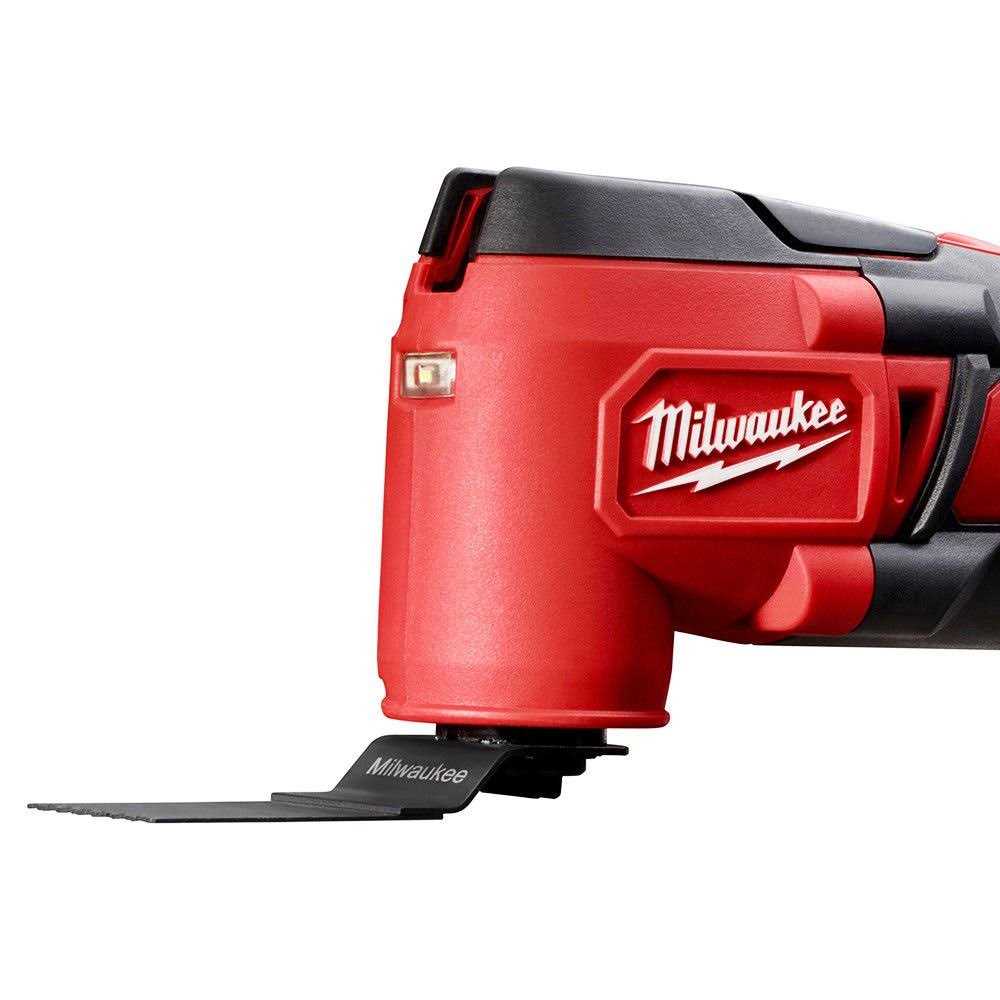 Milwaukee 2626-20 M18 18V Lithium Ion Cordless 18,000 OPM Orbiting Multi Tool with Woodcutting Blades and Sanding Pad with Sheets Included (Battery - Image 4