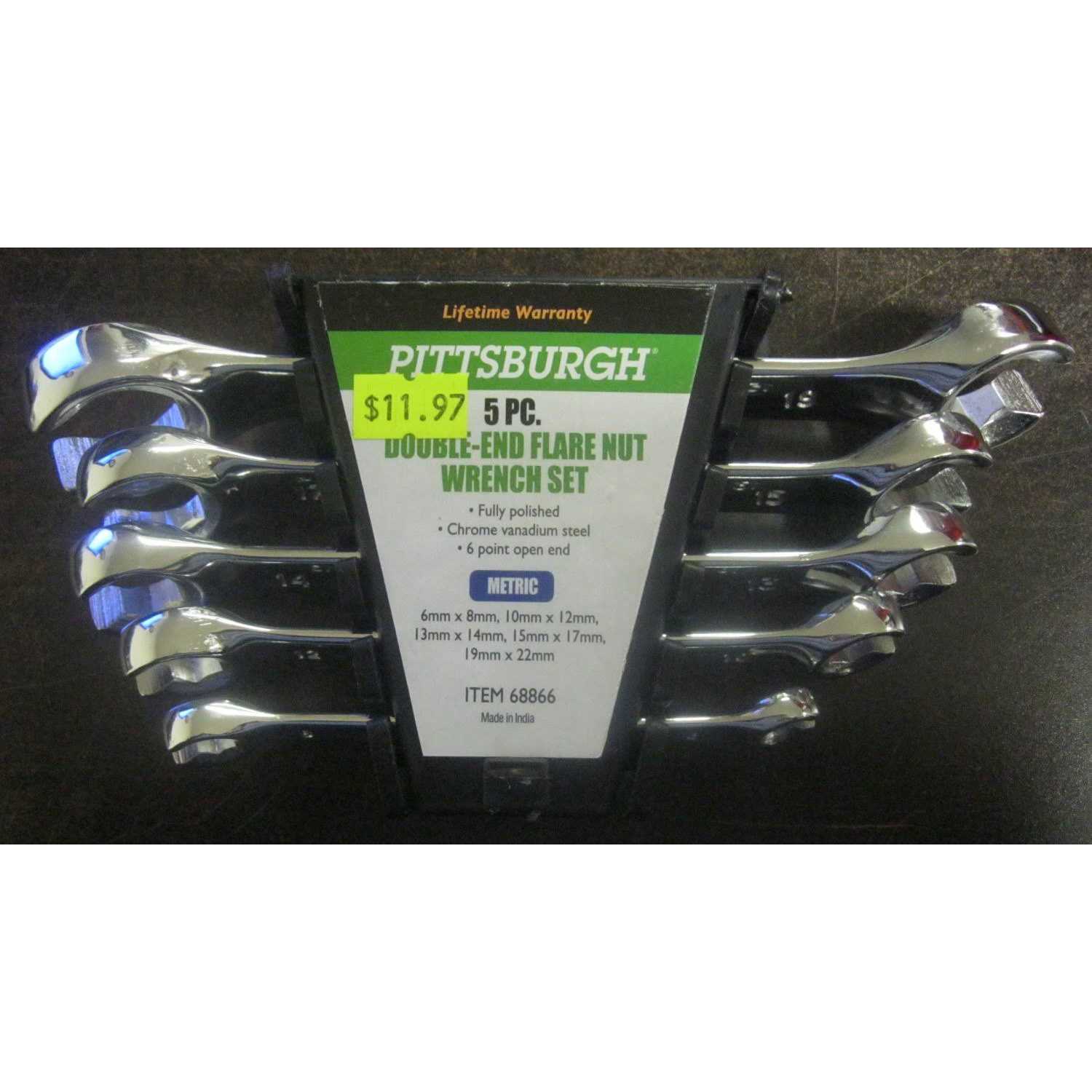 Pittsburgh Double-End Flare Nut Wrench Set - Image 2