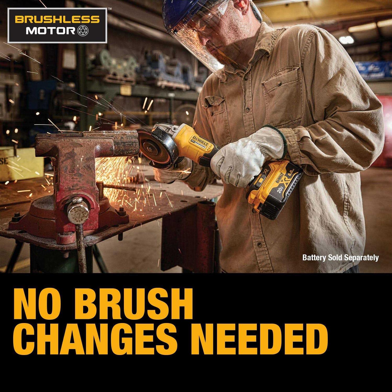 Dewalt DCG413B 20V MAX Brushless Angle Grinder - Image 5