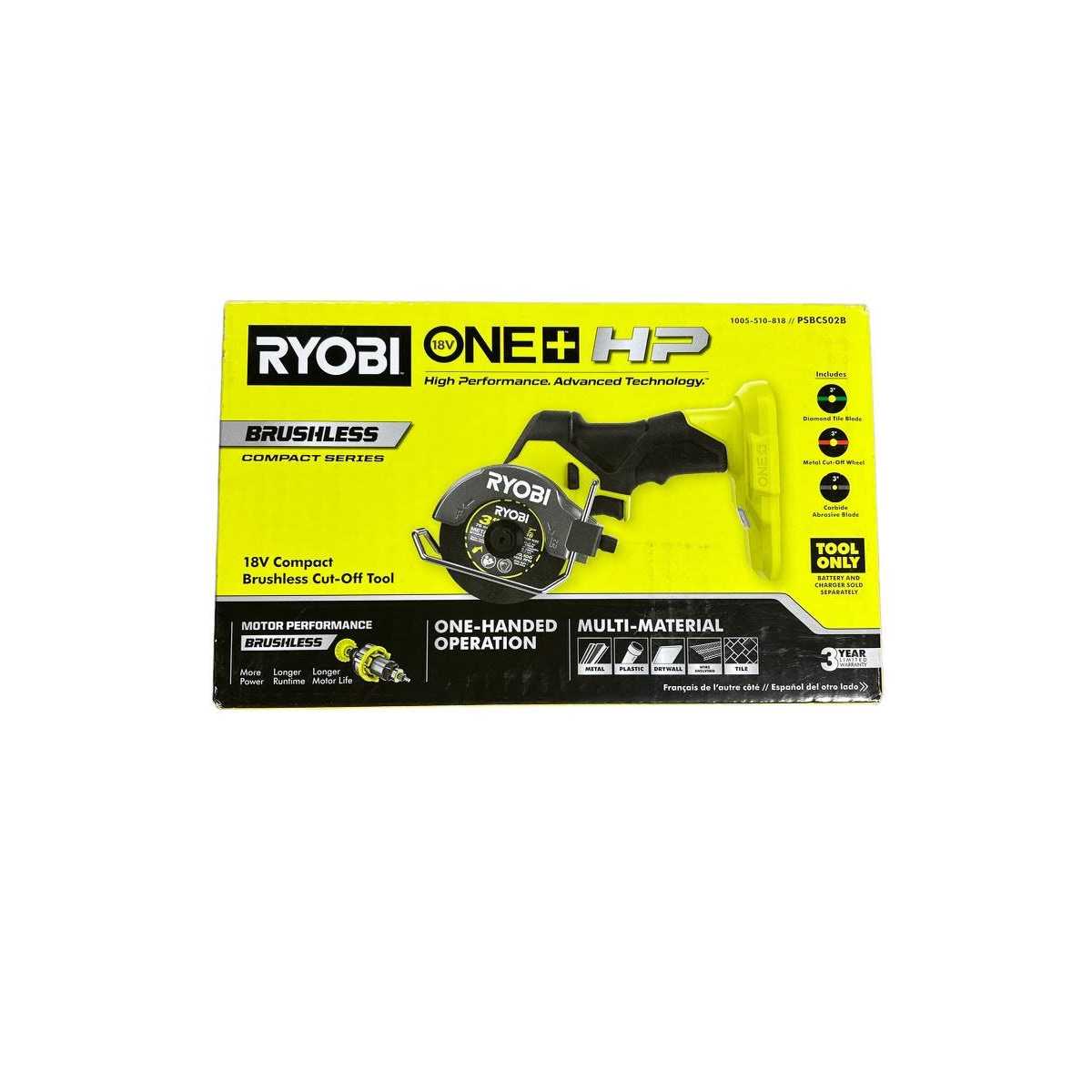 Ryobi ONE+ HP 18V Brushless Cordless Compact Cut-Off Tool