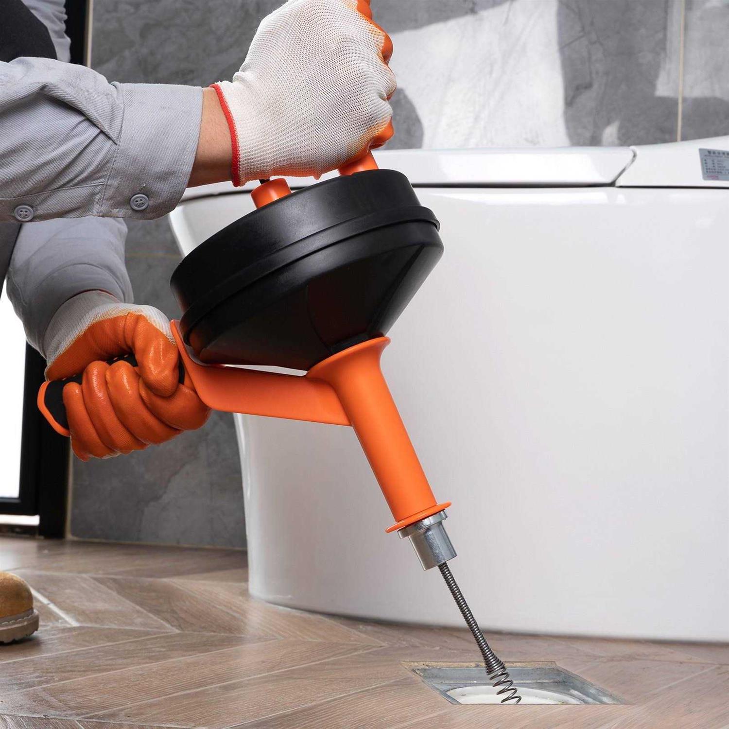 VEVOR Drain Auger 25Ft Plumbing Snake with Drill Attachment Plumbers Snake Drain Clog Remover for Kitchen Bathroom Shower Sink with Protective Hose - Image 4