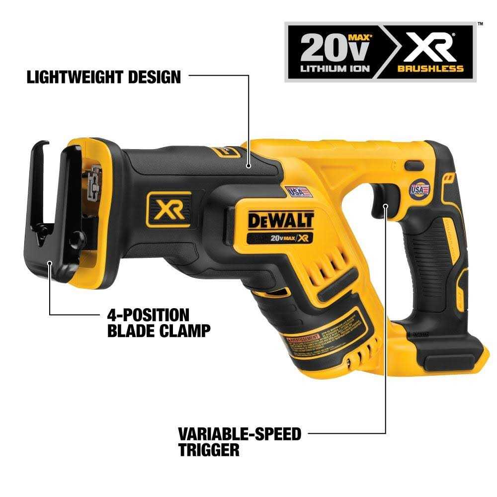 DCS367B Dewalt 20V MAX XR Brushless Compact Reciprocating Saw - Image 3