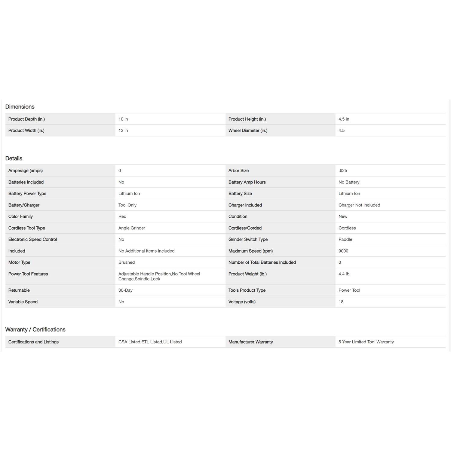 Milwaukee 2680-20 M18 Cordless Grinder/Cut-Off - Image 5