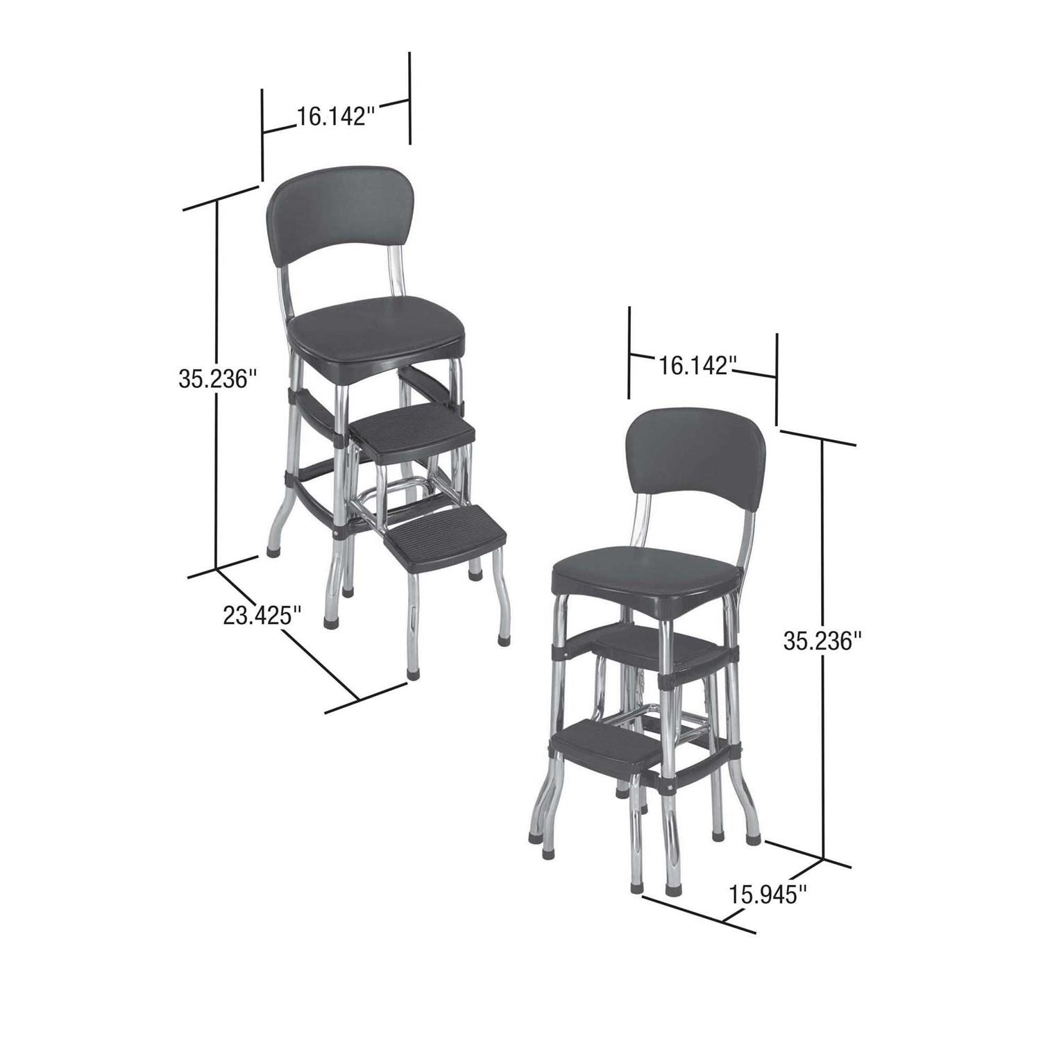 Cosco Black Retro Counter Chair / Step Stool - Image 5