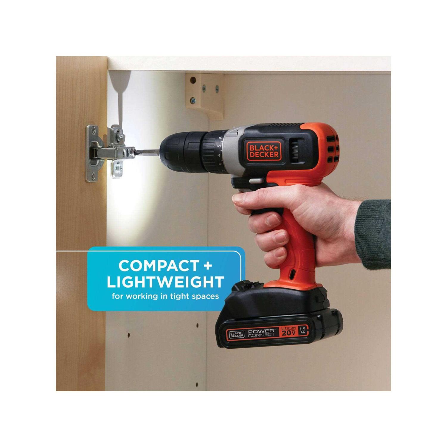 BLACK+DECKER 20V MAX Lithium Cordless Drill - Image 3