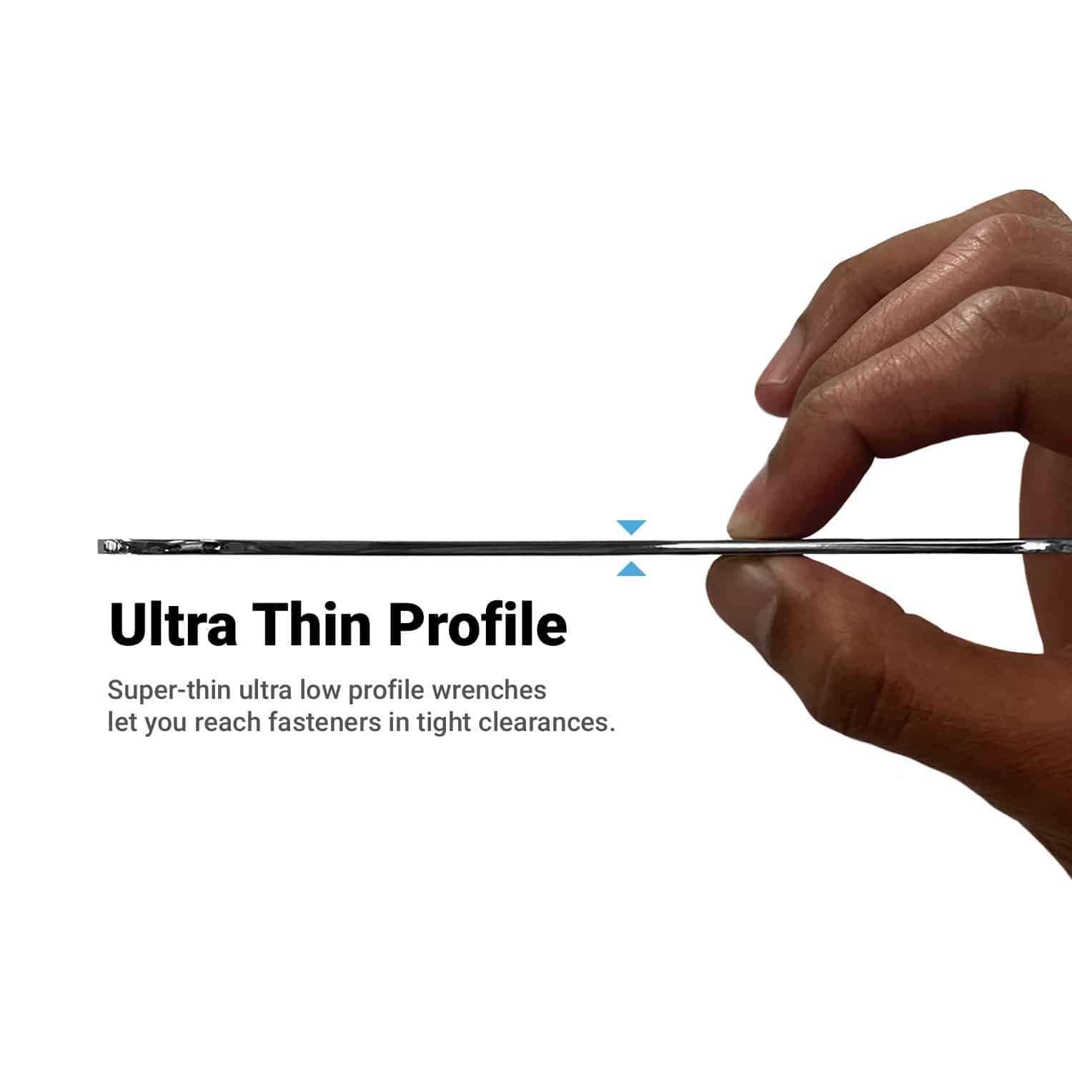 Capri Tools Metric and SAE Super-Thin Open End Wrench Set - Image 4