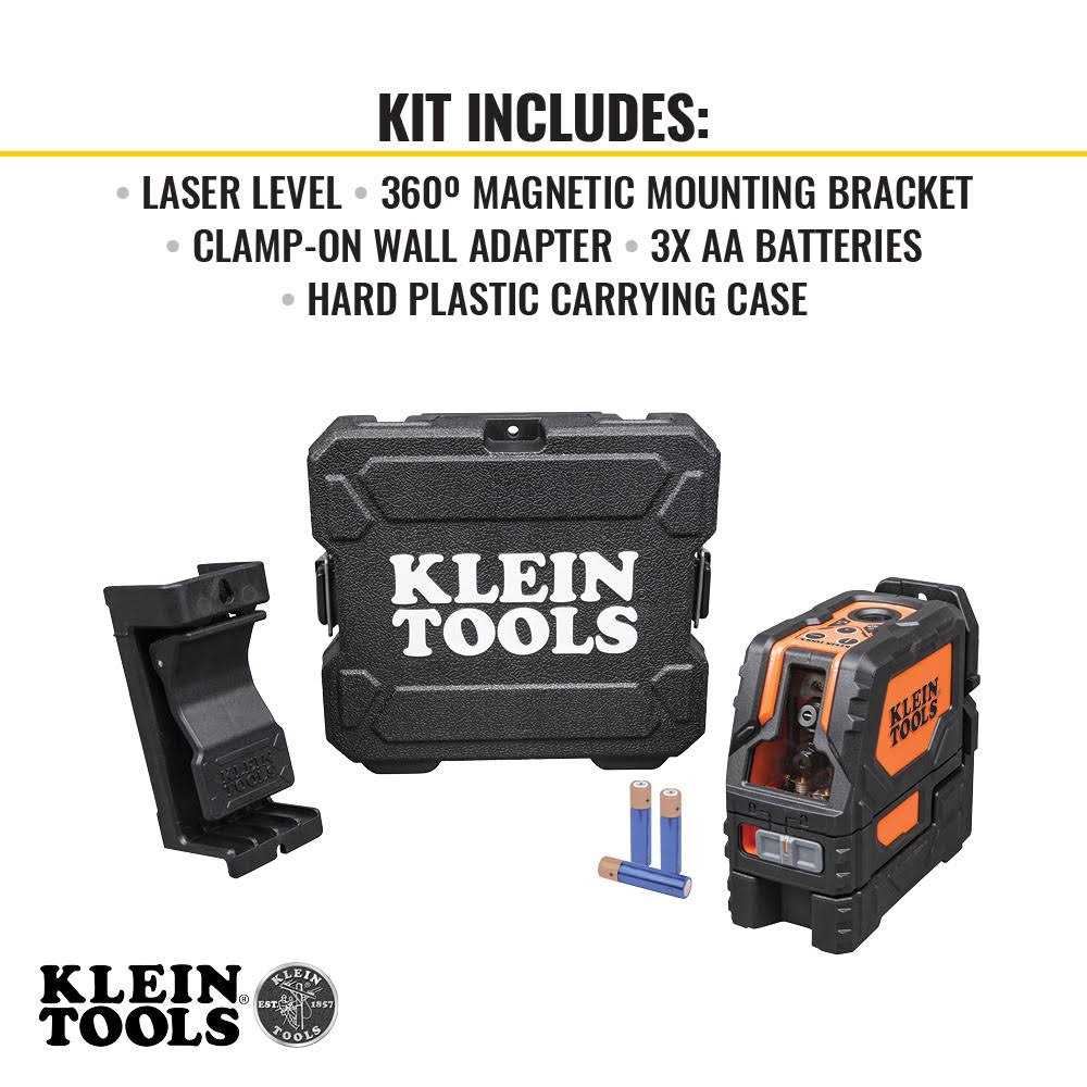 Klein Tools 93LCLS Self-Leveling Cross-Line Laser Level Plumb - Image 5