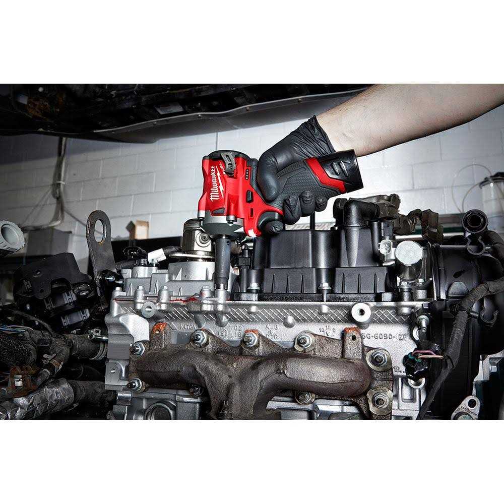 Milwaukee M12 FUEL 12V Lithium-Ion Brushless Cordless Stubby Impact Wrench with M12 2.0Ah Battery - Image 2