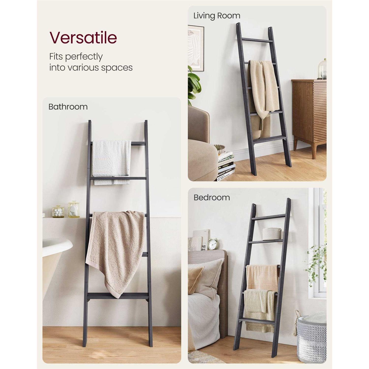 VASAGLE 5-Tier Blanket Ladder Shelf - Image 3