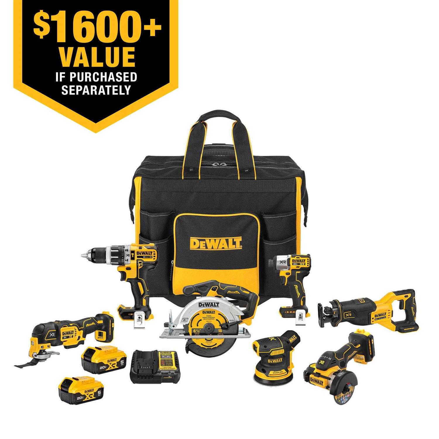 DEWALT 20V MAX XR 7-Tool Combo Kit DCKSS730P2