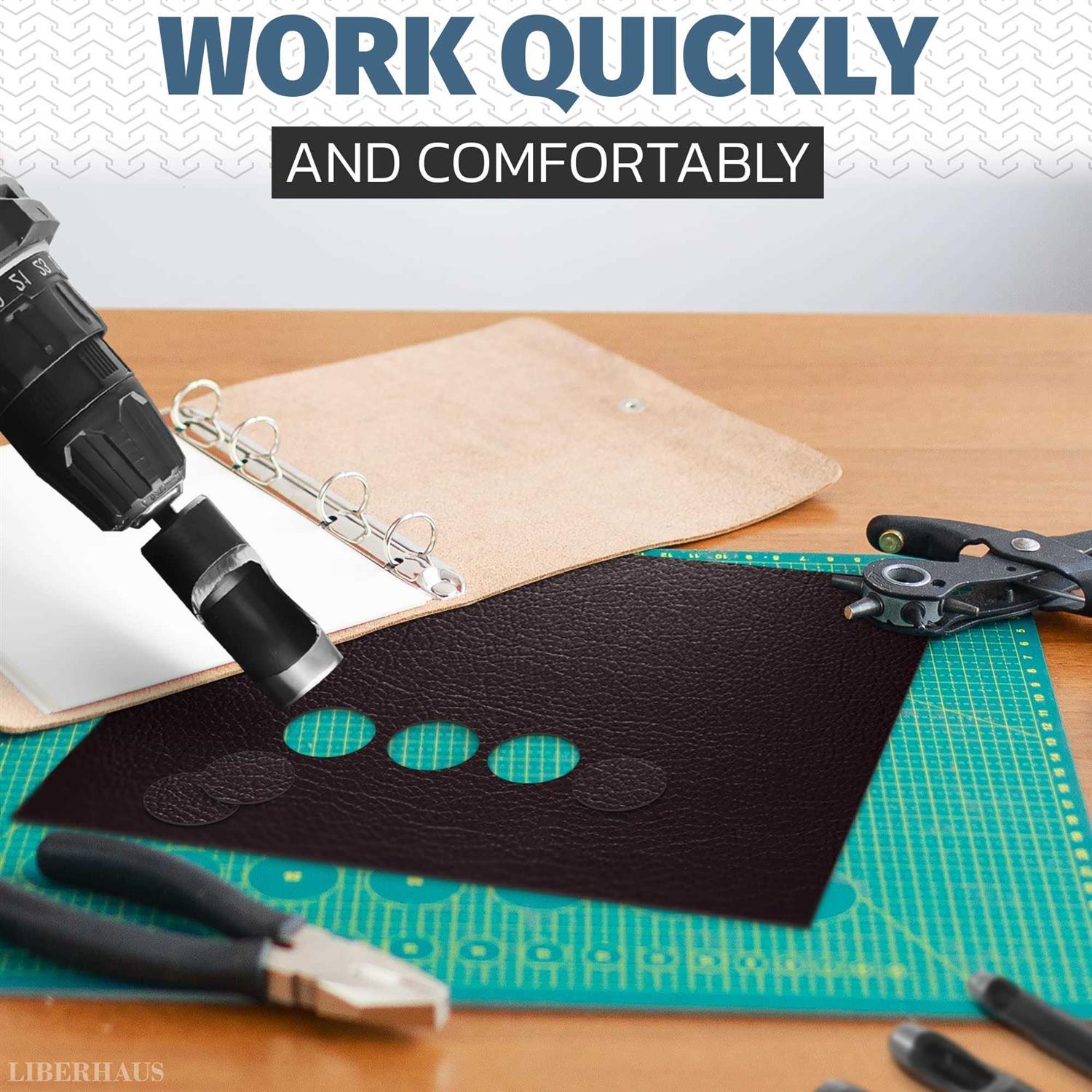 liberhaus 6 Piece Hollow Punch Set with Hex Shanks - Image 3