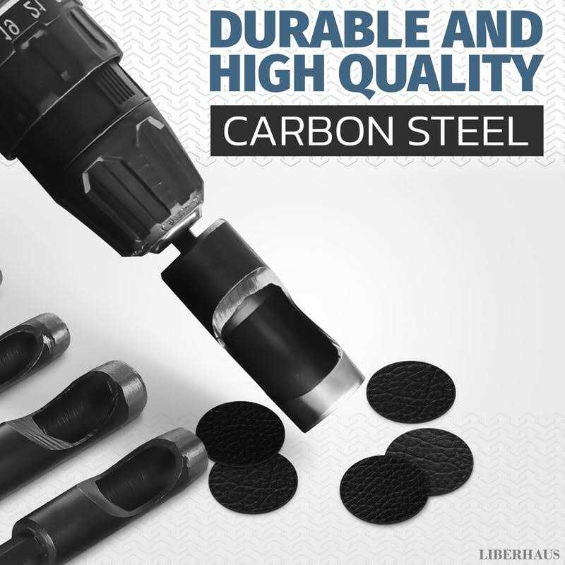 liberhaus 6 Piece Hollow Punch Set with Hex Shanks - Image 5