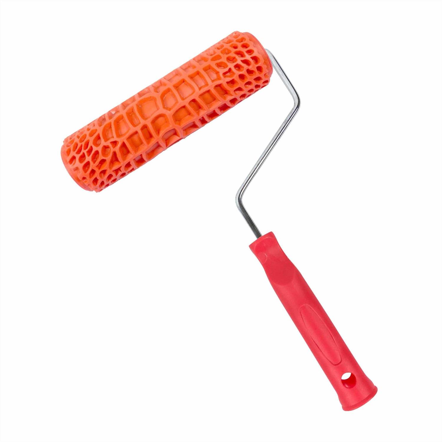 Nichiyo 7'' Patterned Paint Roller for Wall Decoration Classic Brick Embossing Texture Rubber Roller - Image 3