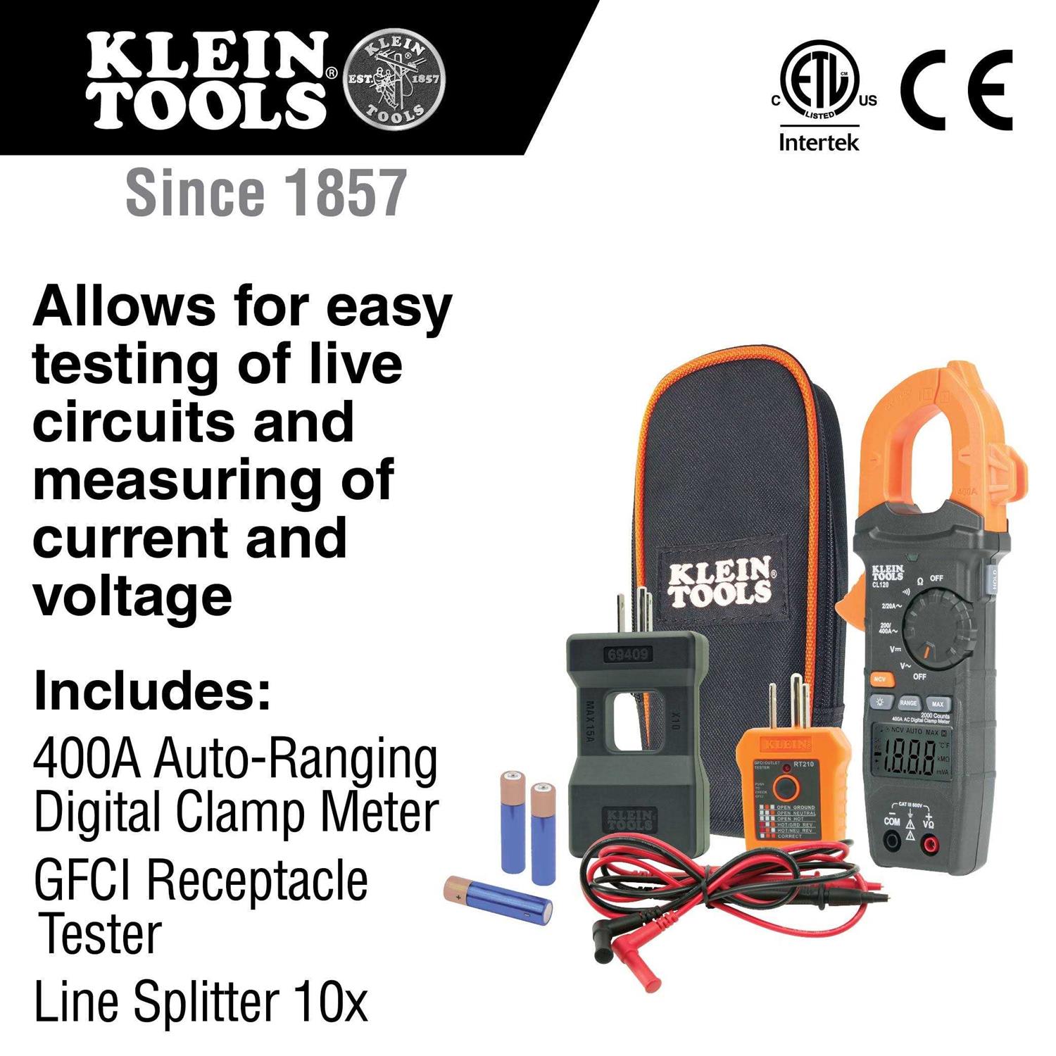 Klein Tools CL120KIT Clamp Meter Electrical Test Kit - Image 4