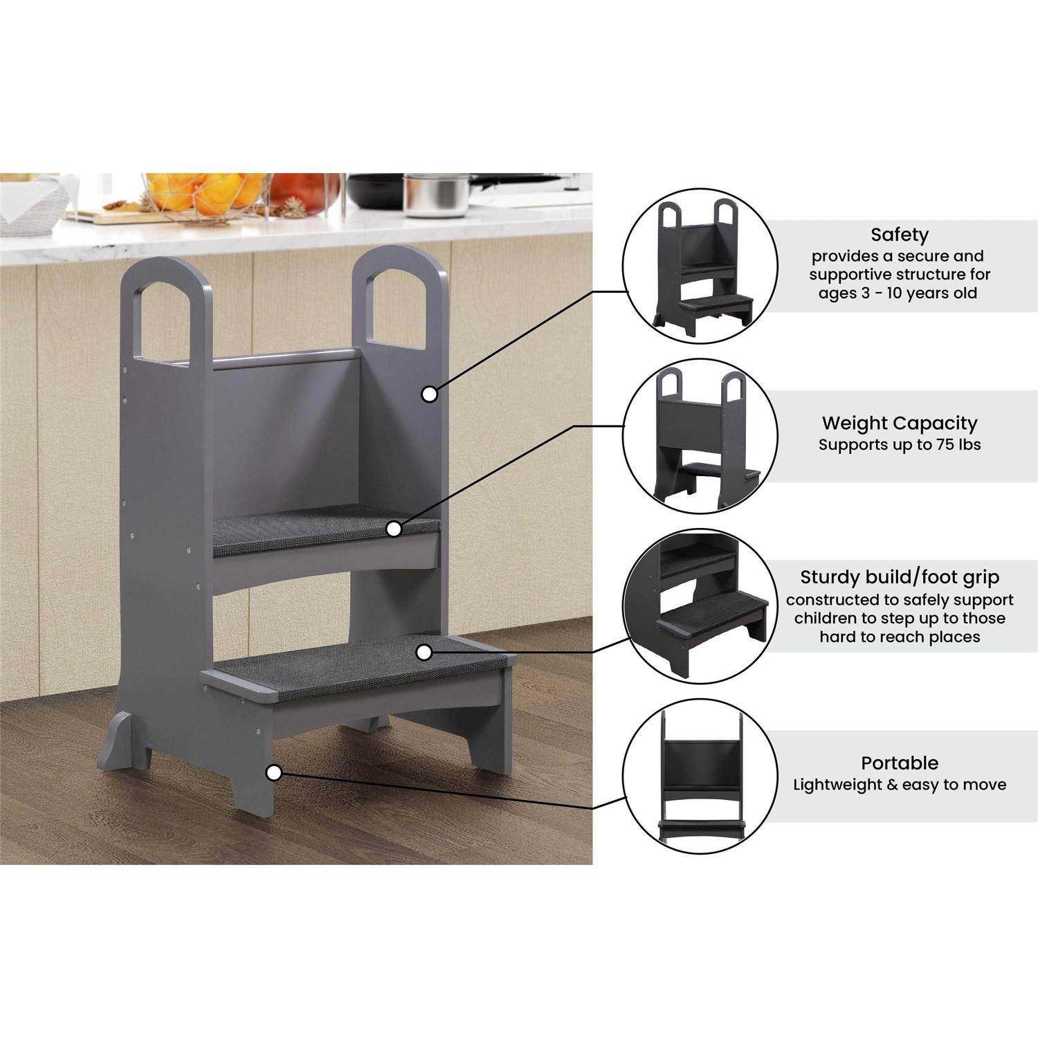 Naomi Home Kids Step To It Stool Kitchen Step Stool for Kids - Image 3