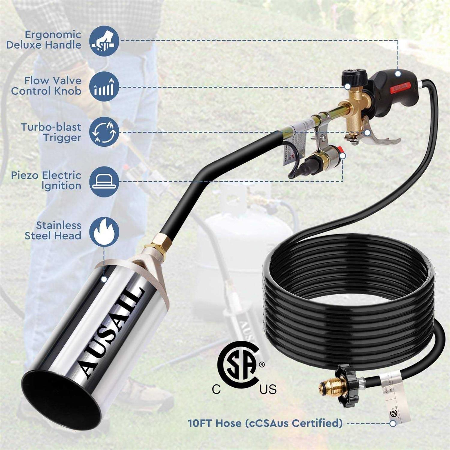 Propane Torch Weed Burner,Blow Torch,Heavy Duty,High Output 700,000 - Image 5