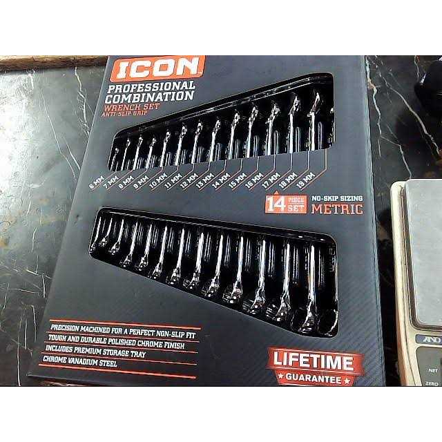 Icon Anti-Slip Grip Professional Combination Wrench Set - Image 4