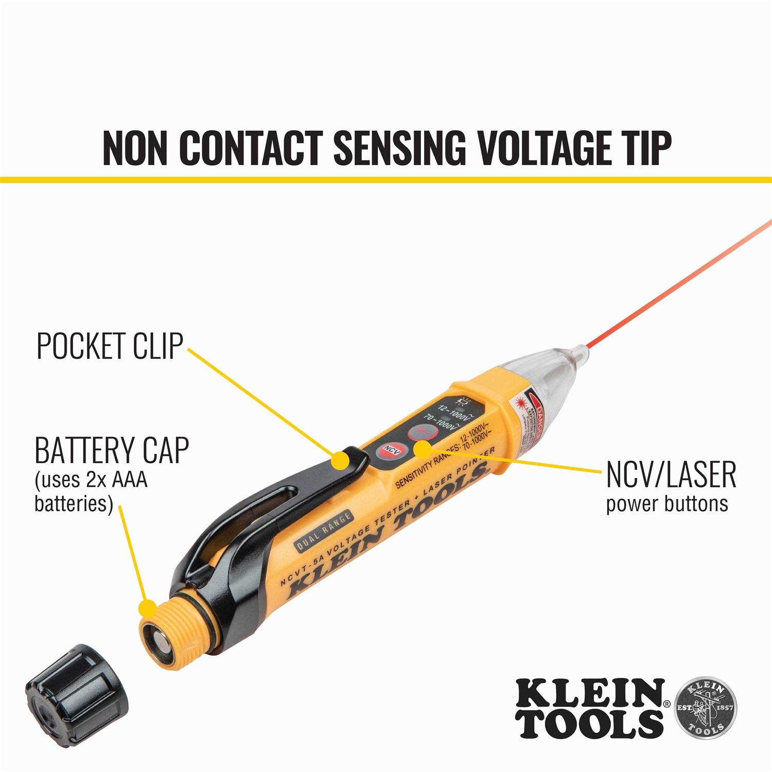 Klein Tools NCVT-5A Non-Contact Voltage Tester Pen - Image 4