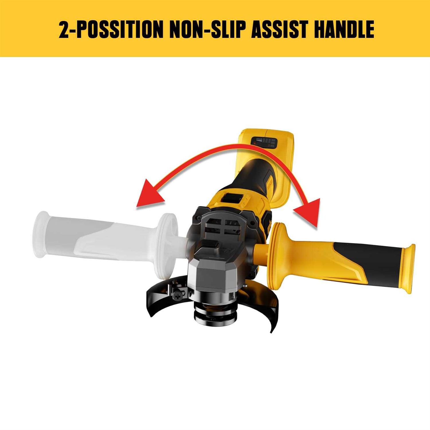 Cordless Angle Grinder Compatible with DeWalt 20V Max Battery 4-1/2-Inch - Image 4