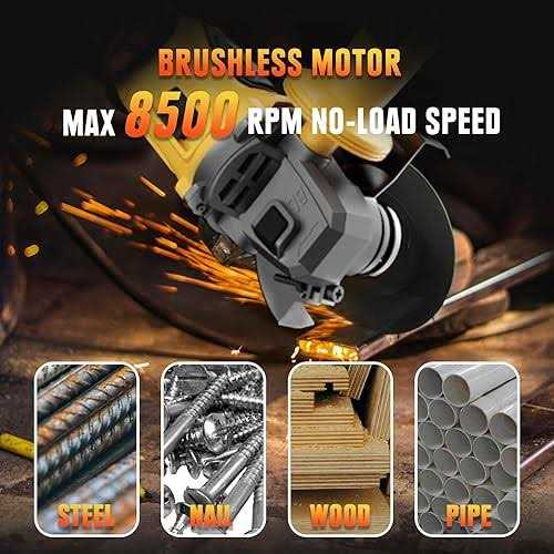 Cordless Angle Grinder Compatible with DeWalt 20V Max Battery 4-1/2-Inch - Image 5