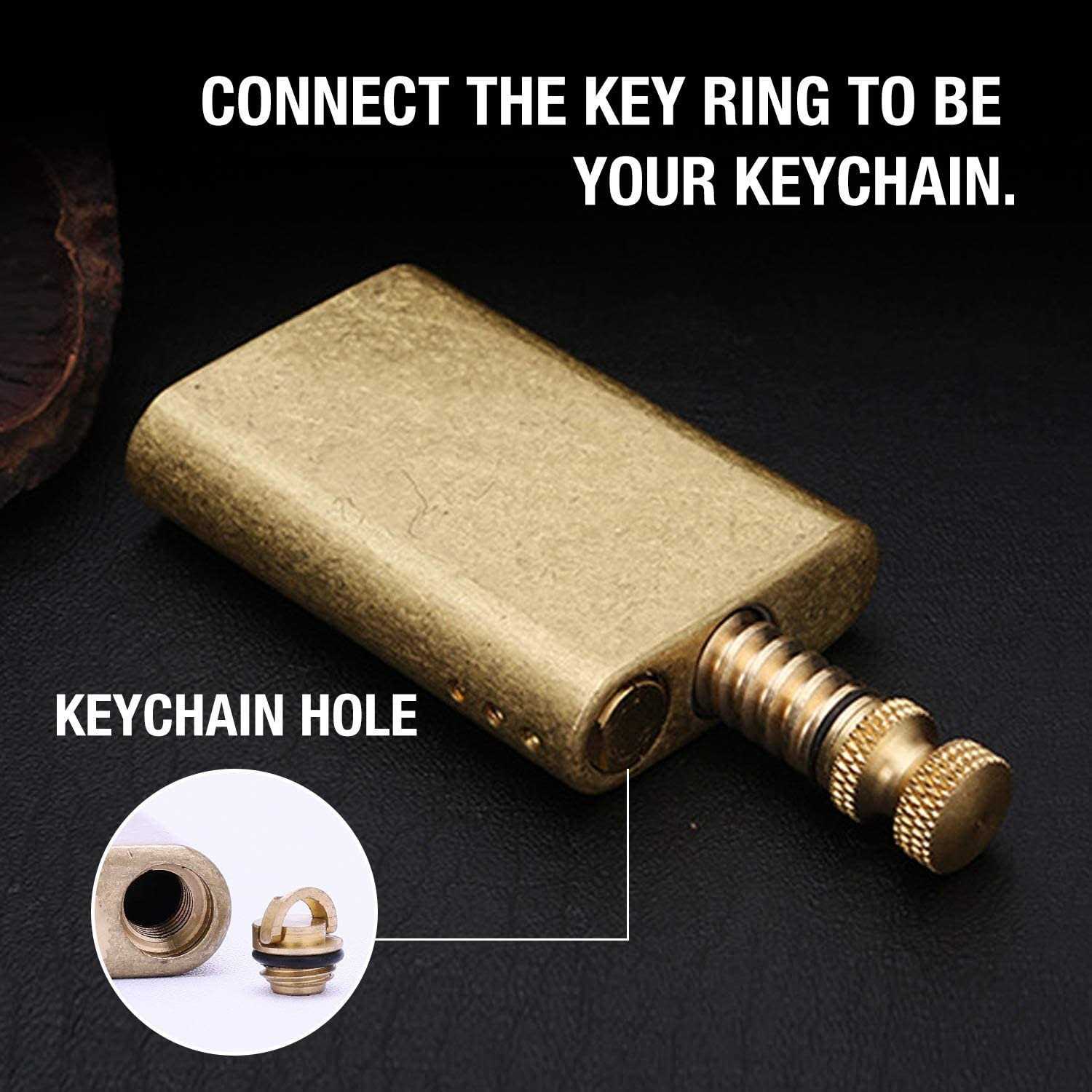 Morisk Lighter Permanent Match Cool Pipe Lighter Fluid Refillable Copper Vintage Trench Lighters - Image 4