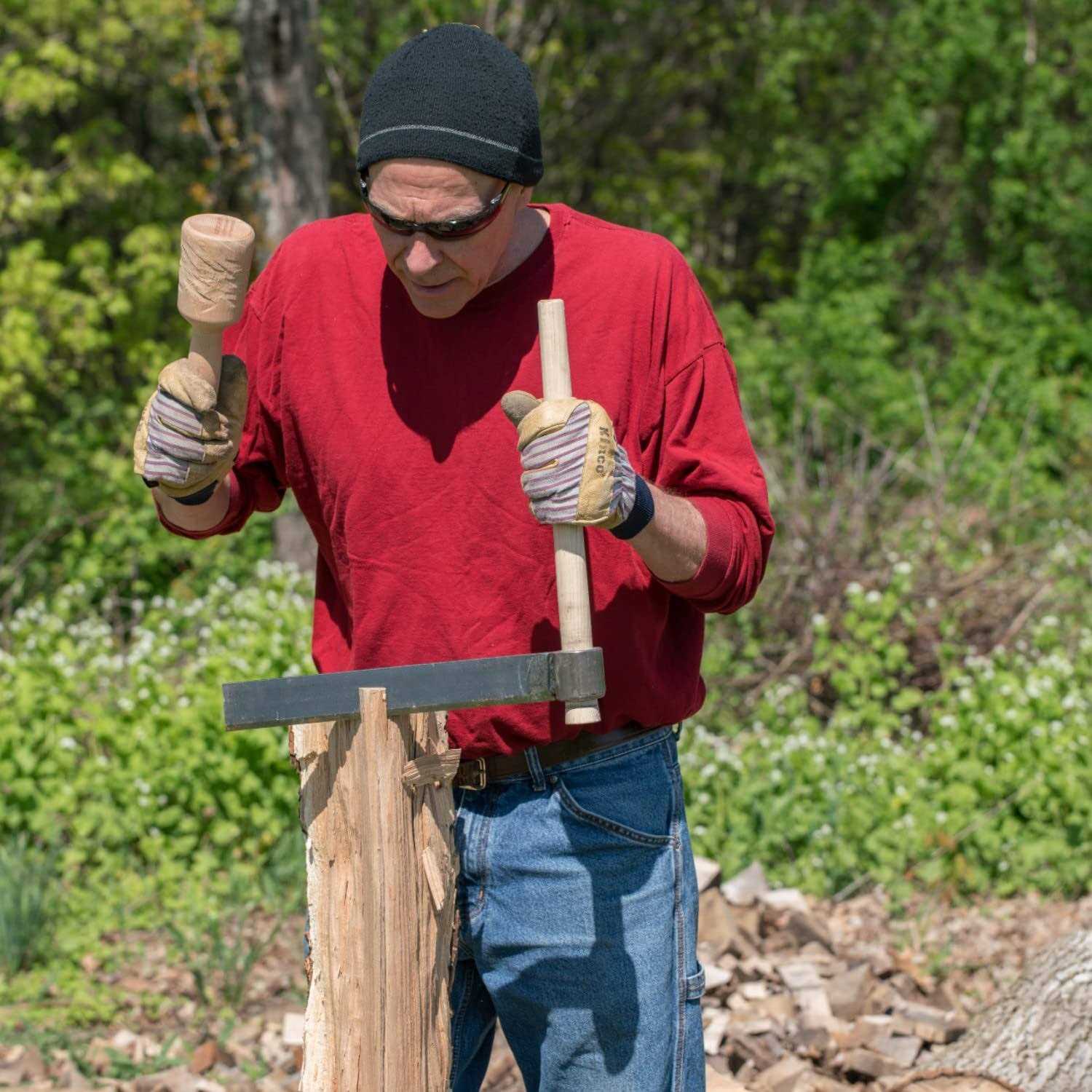 Lehman's Wood-Splitting Froe, Made of Hickory and Steel for Woodworking and Making Kindling - Image 3