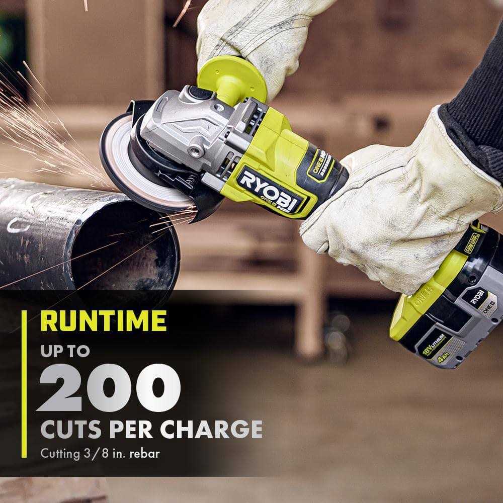 Ryobi One+ HP 18V Brushless Cordless 4-1/2 in. Angle Grinder - Image 5