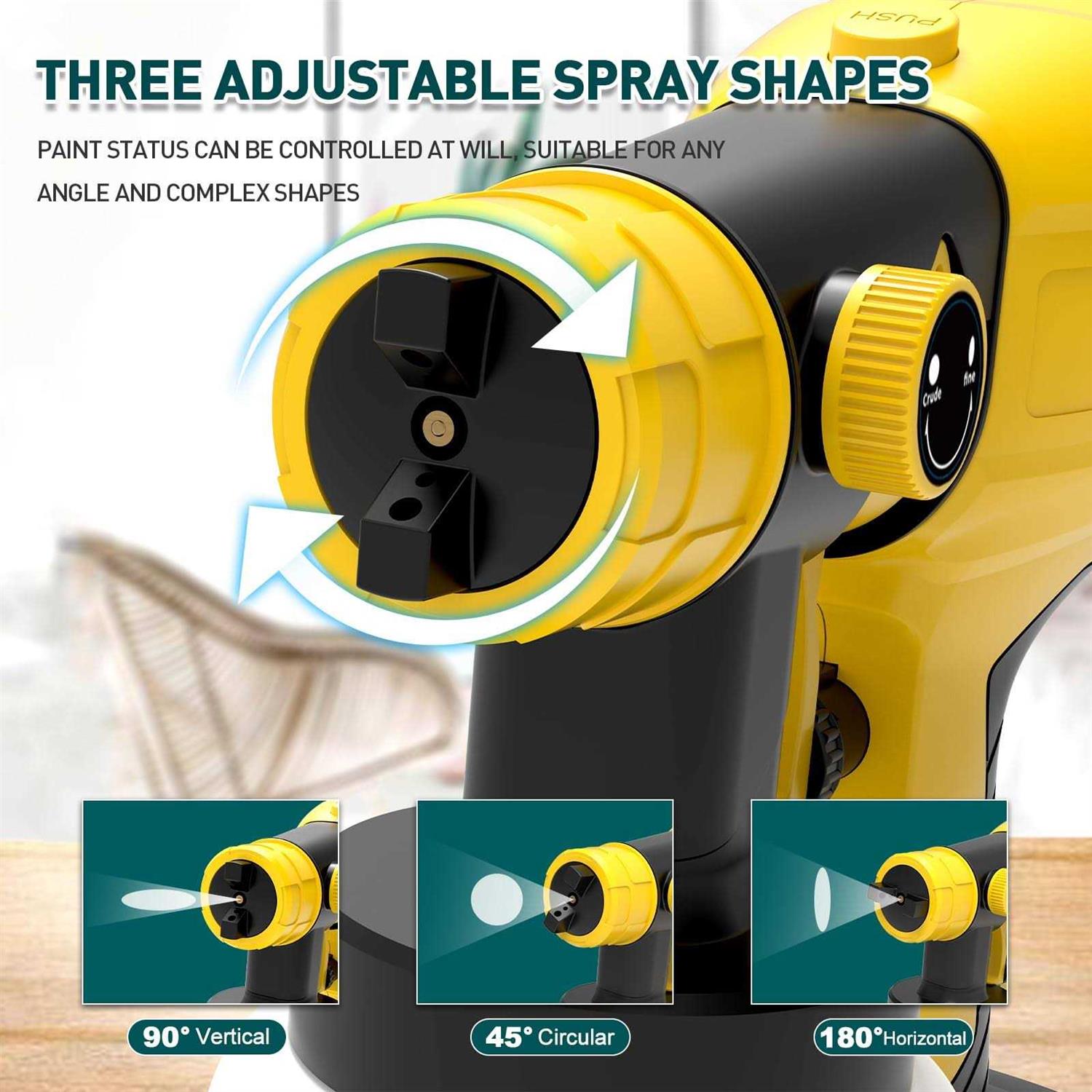 Cordless Paint Sprayer 21V Battery Powered Paint Sprayer 2000mAh ...