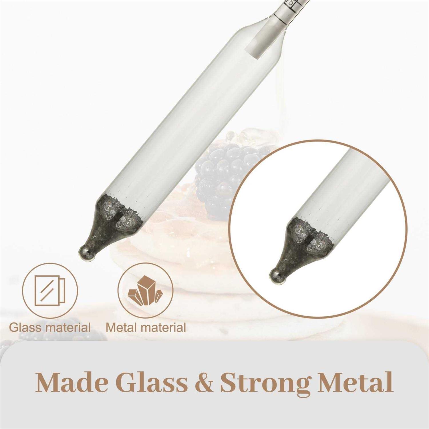 Maple Syrup Hydrometer, Baume and Brix Scale, Maple Syrup Density Kit Syrup Hydrometer for Measure Sugar and Moisture Content of Boiled Sap - Image 2