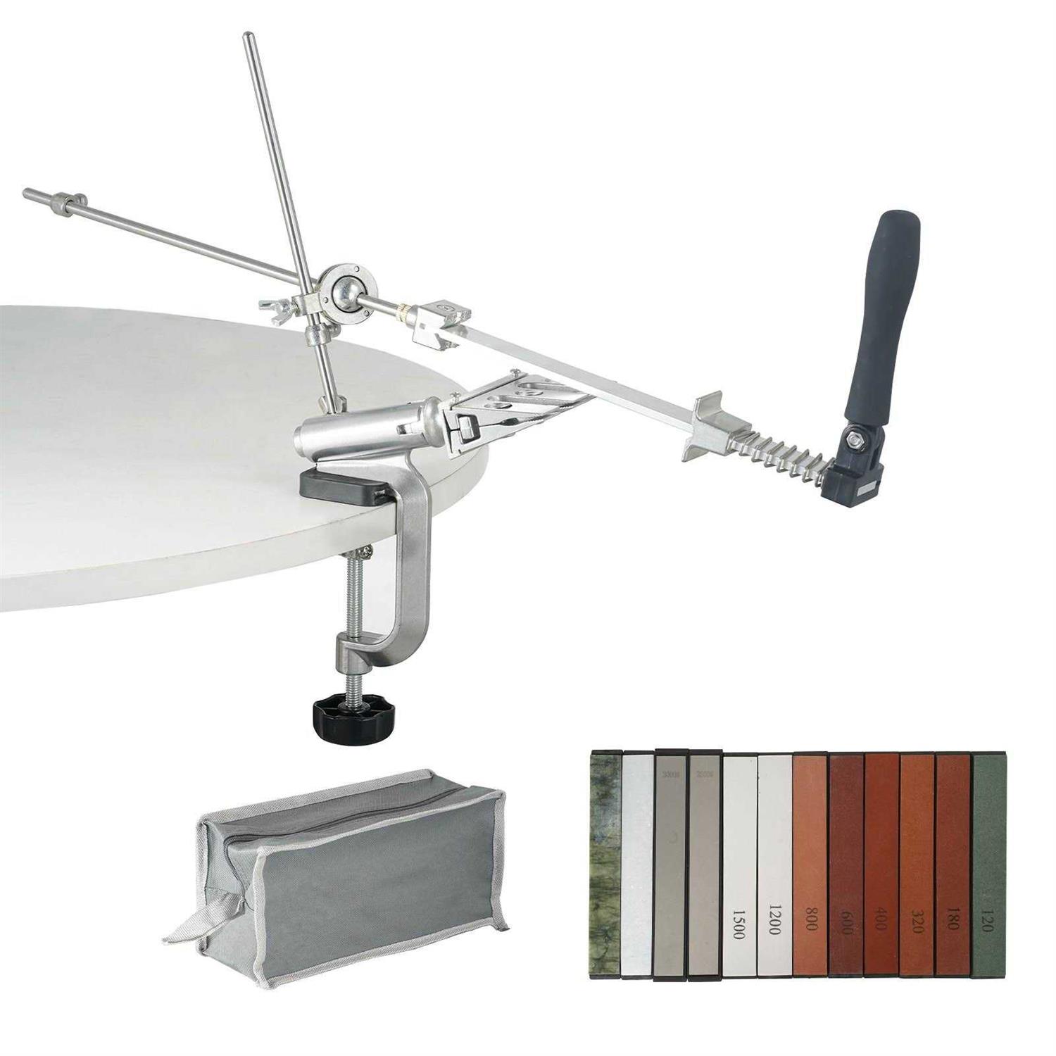 VEVOR Knife Sharpener Kit 360° Rotation Diamond Kitchen Chef Knife Sharpening Manual with 12-Whetstone 120-10000 Grit - Image 3