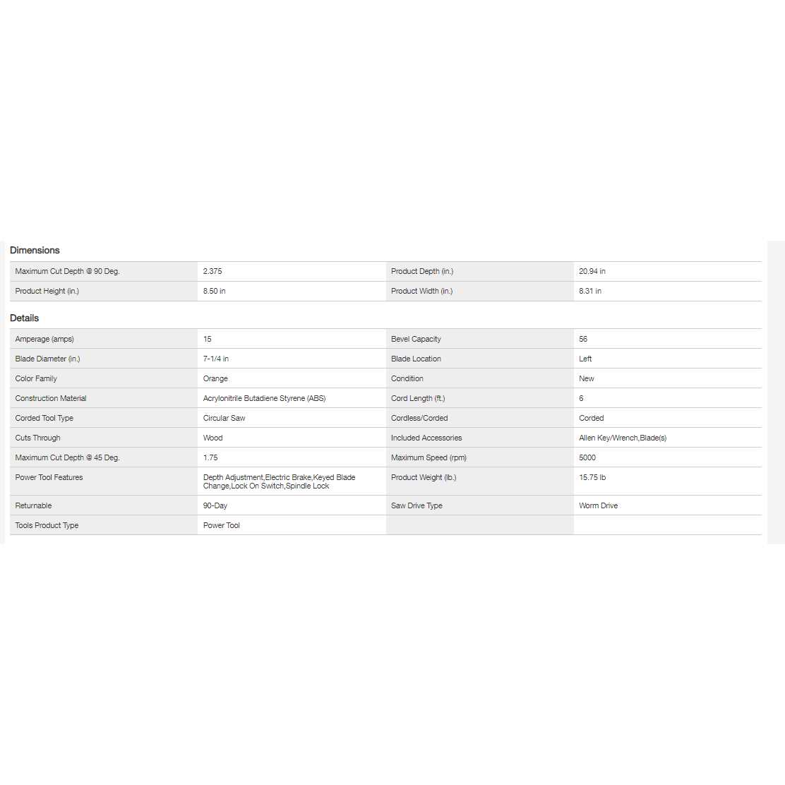 RIDGID R32104 THRUCOOL 15 Amp 7-1/4 in. Worm Drive Circular Saw - Image 3