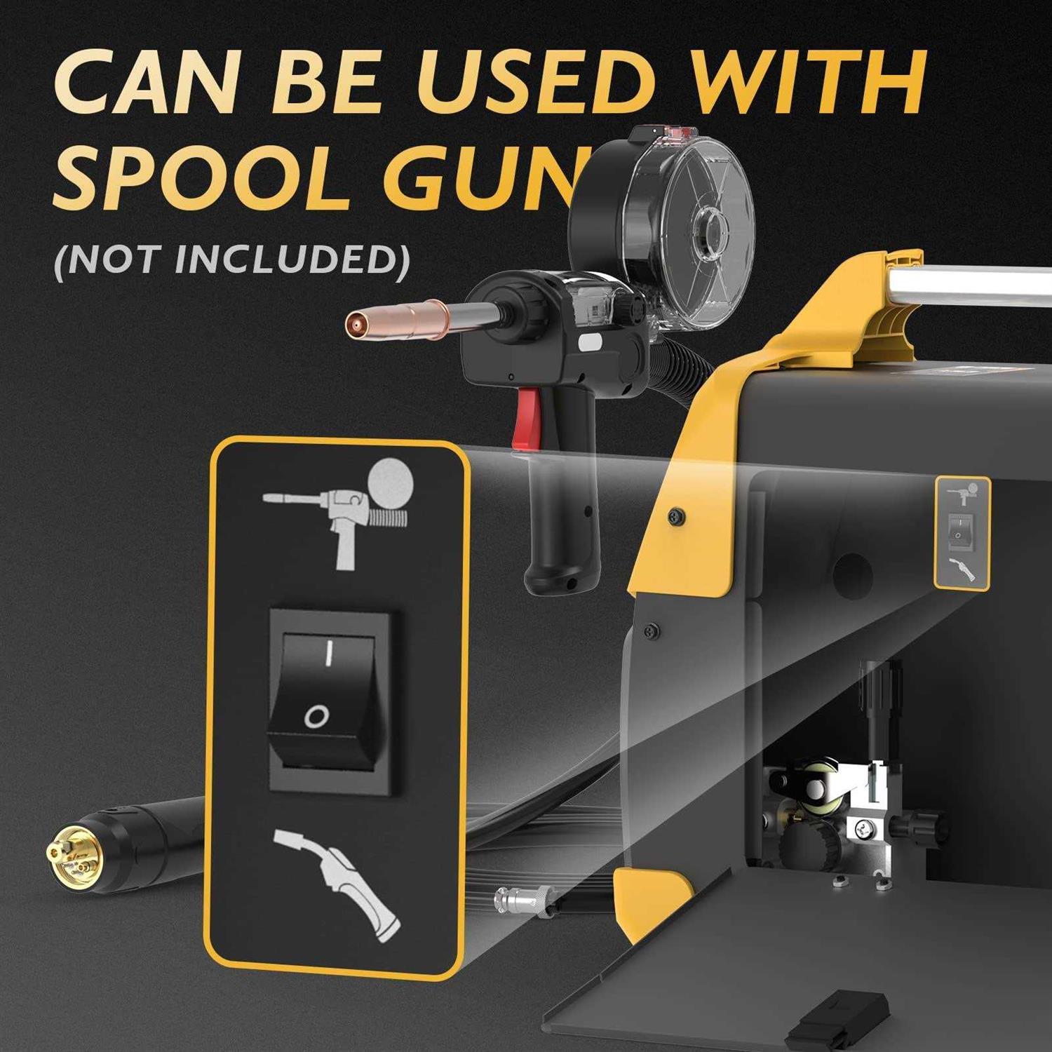 TOOLIOM Aluminum MIG Welder 250A 110V/220V Dual Voltage MIG/Lift TIG/Stick 3 in 1 Welding Machine - Image 4