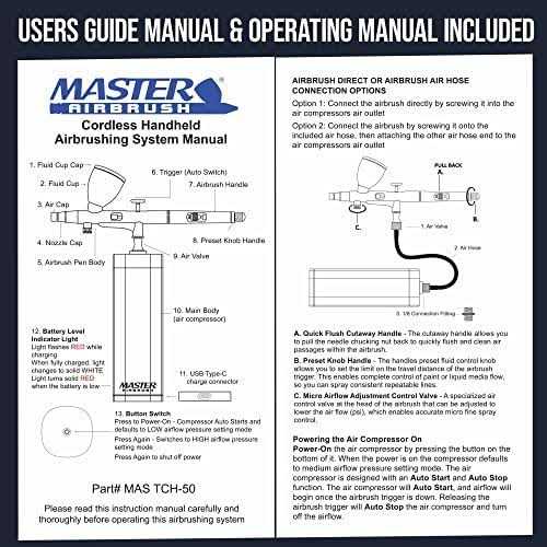 Master Airbrush Powerful Cordless Handheld Acrylic Paint Airbrushing System Primary Opaque Paint Colors - Image 4