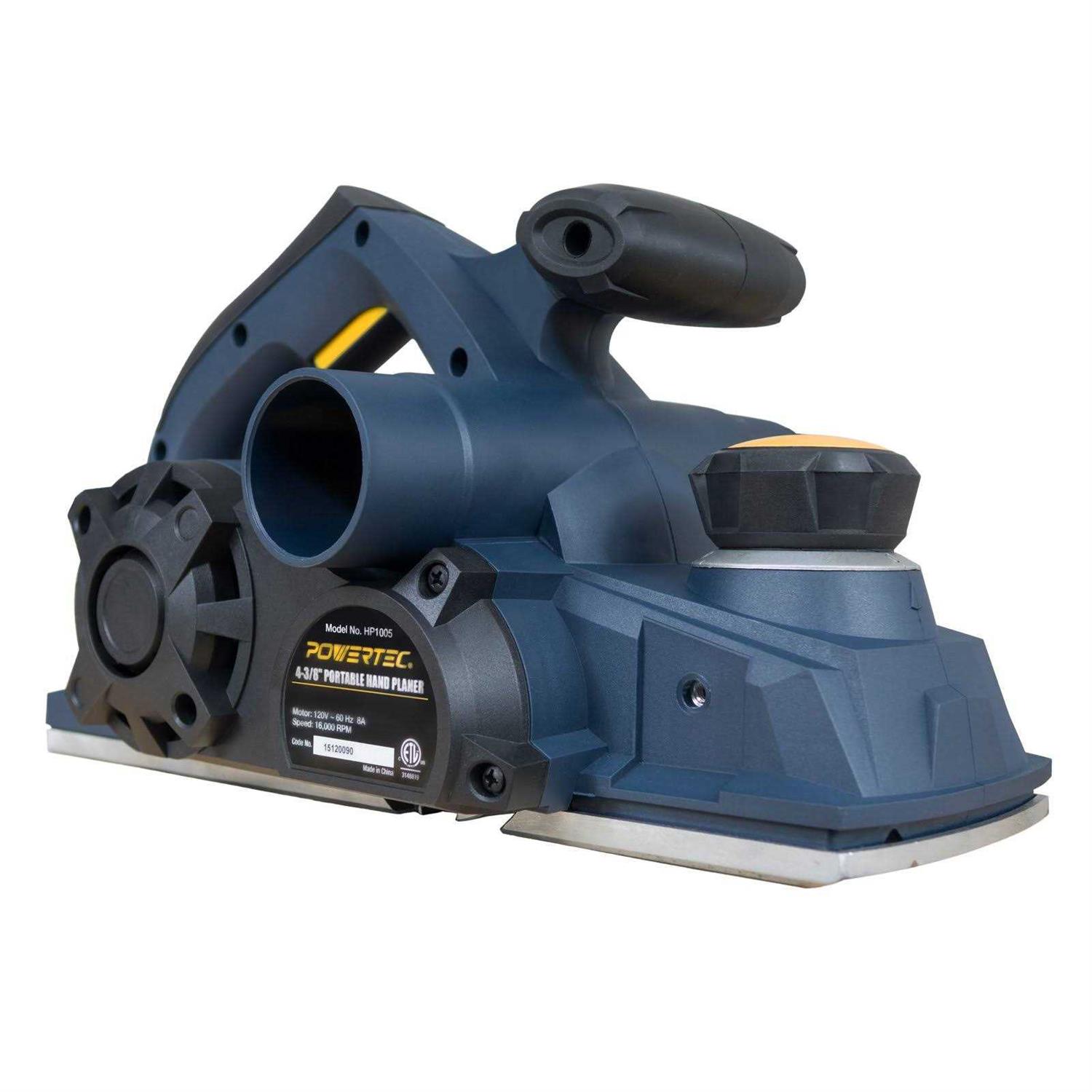 POWERTEC HP1005 Portable Corded Hand Planer 8 Amp Power Motor with 4 3/8 Hand - Image 4