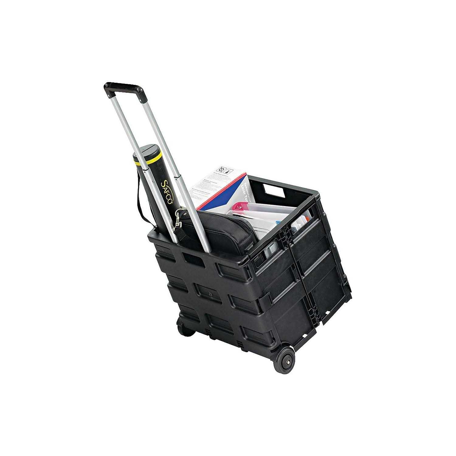 Universal Collapsible Mobile Storage Crate Plastic 18.25 x 15 x 18.25 to 39.37 - Image 3