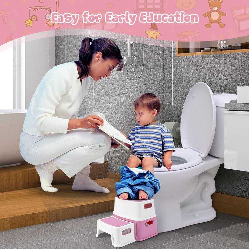 Ronipic 2 Step Stools for Kids Toddler Step Stool for Toilet Potty Training - Image 2