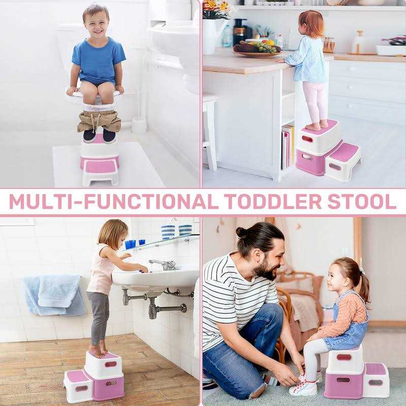 Ronipic 2 Step Stools for Kids Toddler Step Stool for Toilet Potty Training - Image 3