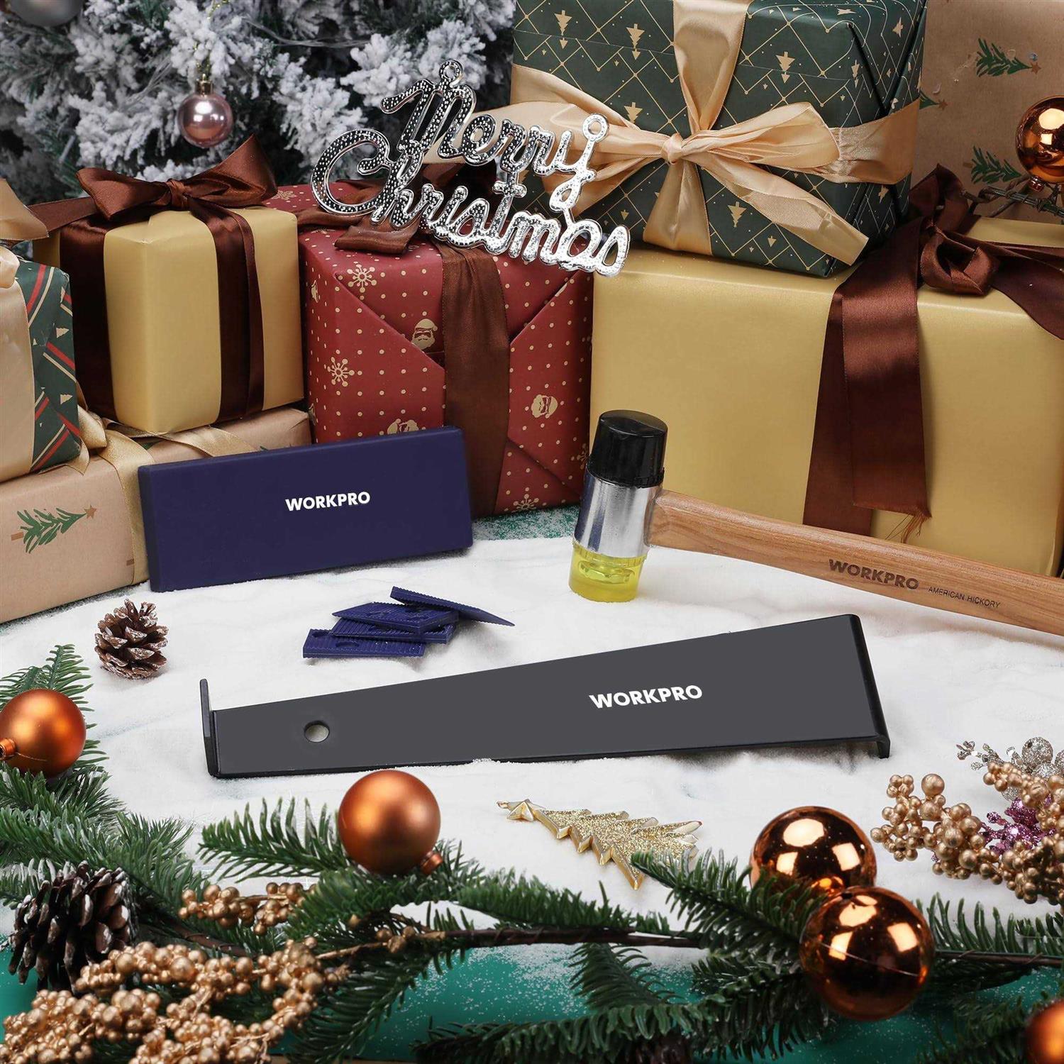 WORKPRO Laminate Wood Flooring Installation Kit with Reinforced Double-Faced Mallet, Heavy Duty Pull Bar, Tapping Block and 30-Piece Spacers - Image 4