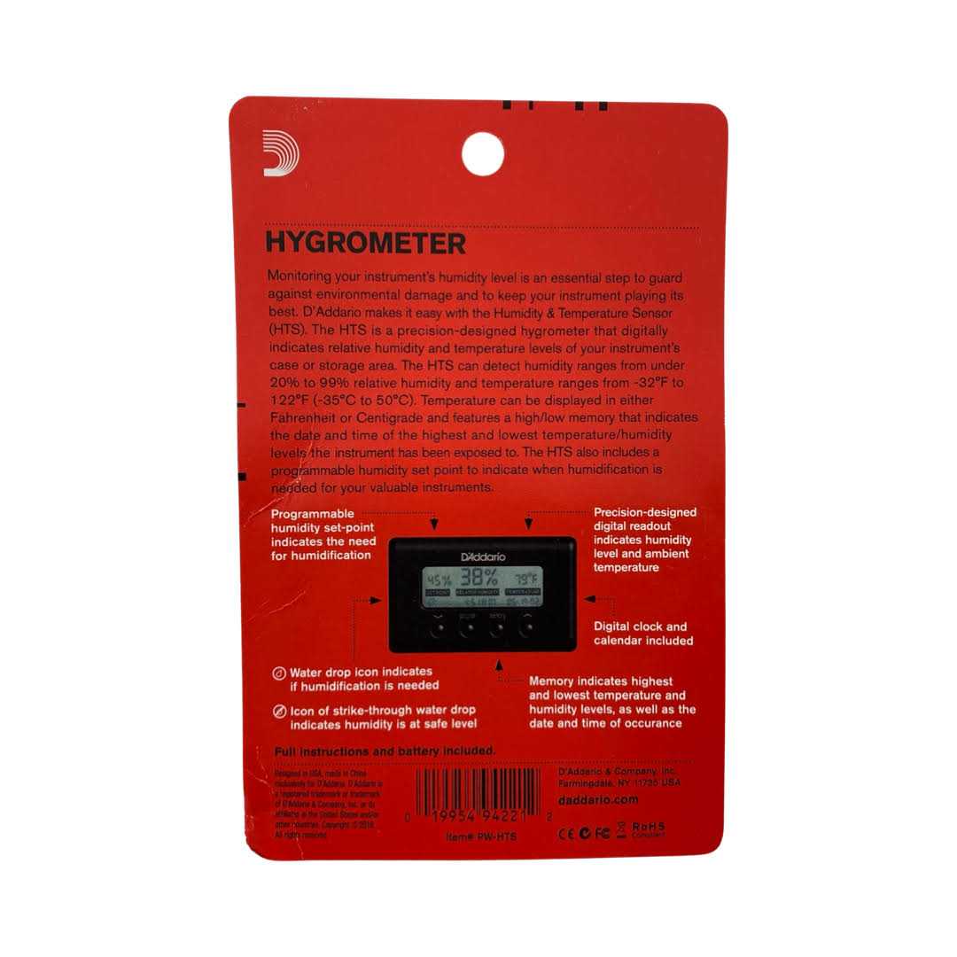 D'Addario Hygrometer Humidity and Temperature Sensor - Image 4
