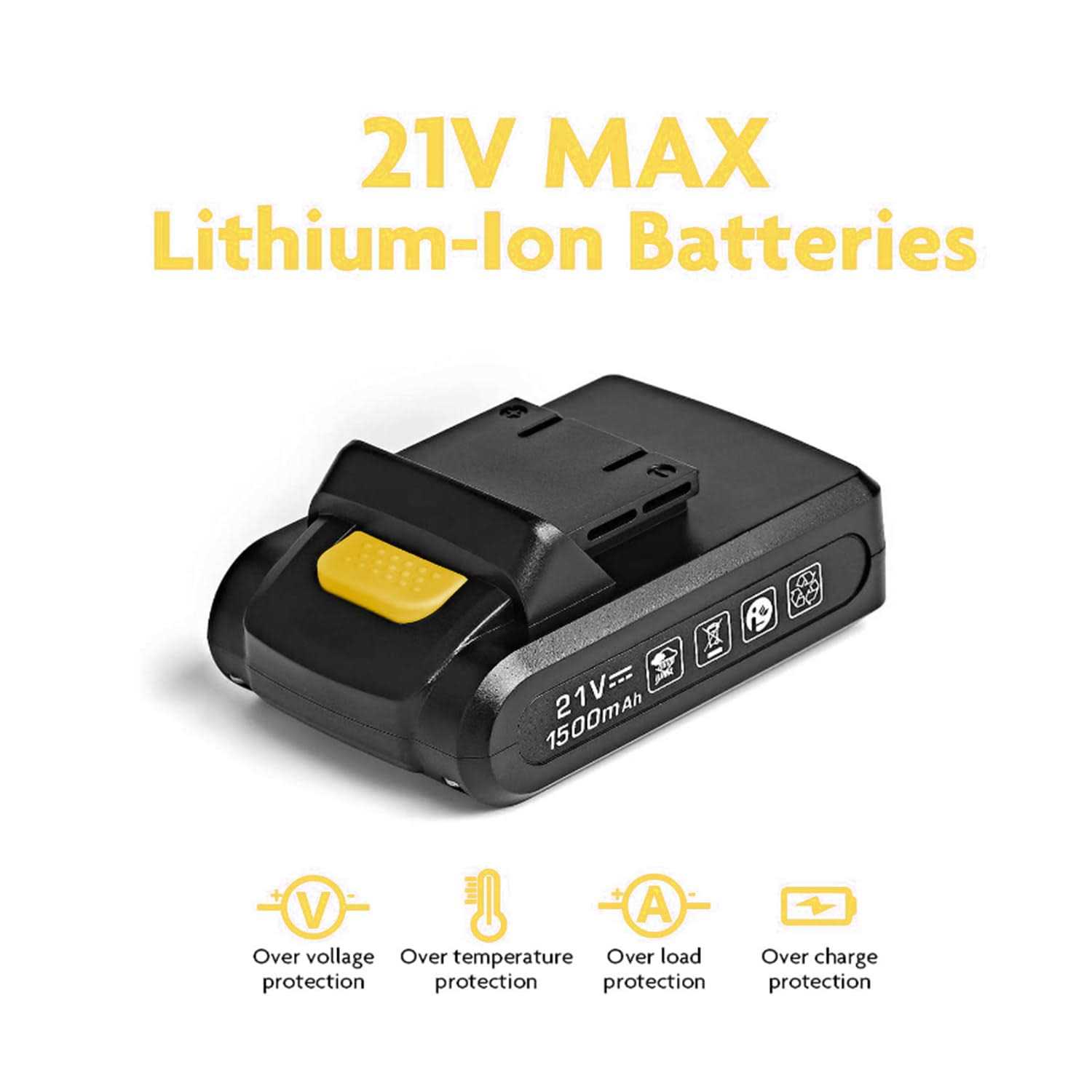 Jar-Owl 21V Cordless Drill 350 in-lb Torque 0-1350RMP Variable Speed - Image 4