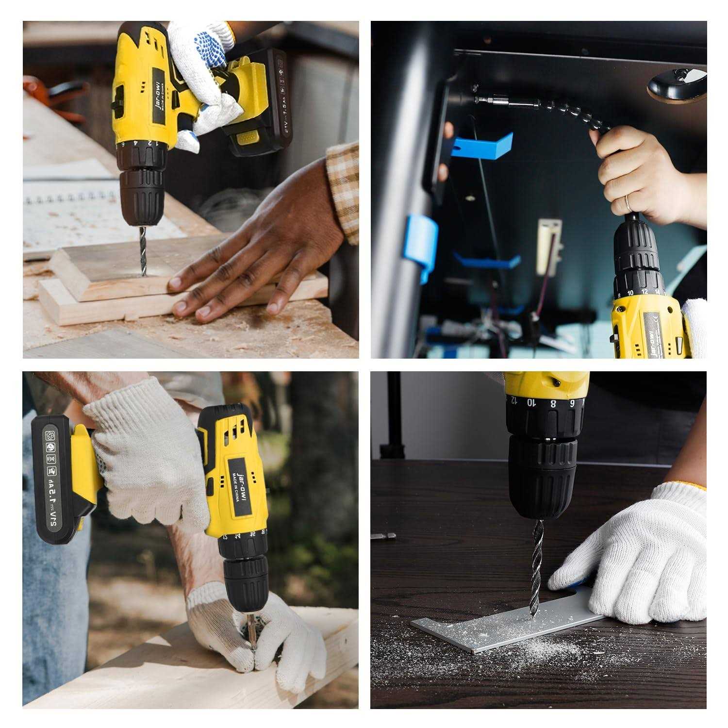 Jar-Owl 21V Cordless Drill 350 in-lb Torque 0-1350RMP Variable Speed - Image 5