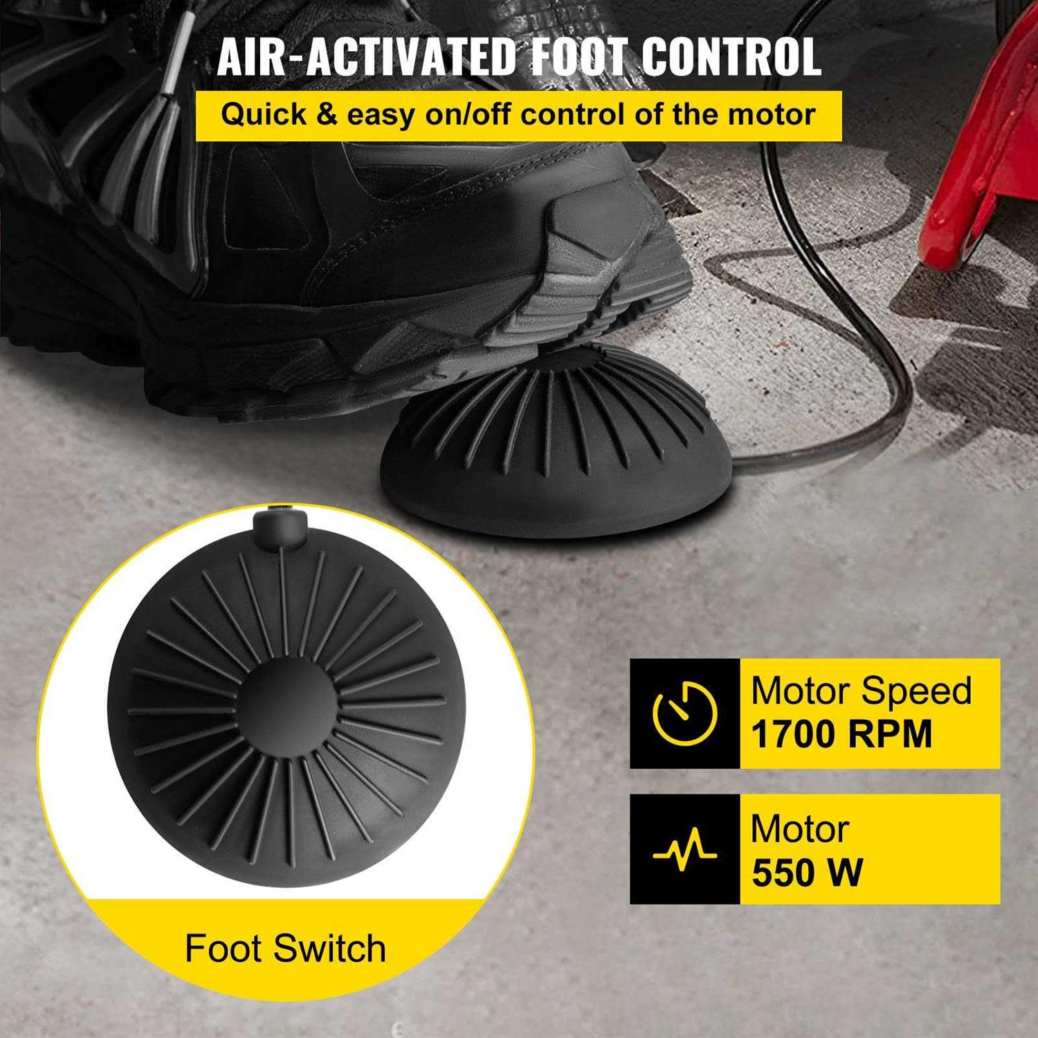 VEVOR Sewer Machine Drain Cleaner 100'x1/2 550W Sewer Cleaning Clog w/ Cutters - Image 3