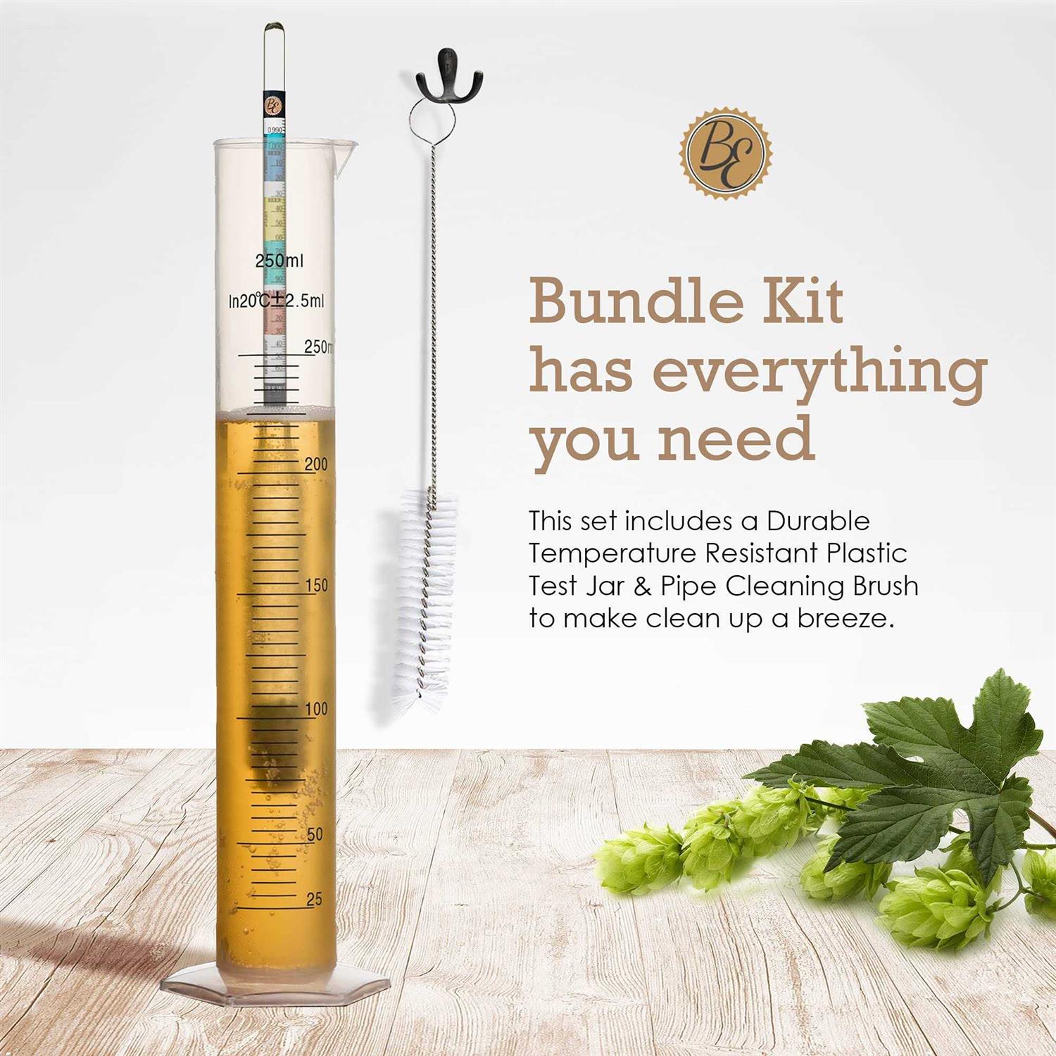 Brewer's Elite Hydrometer & Plastic Test Jar for Home Brew Beer, Wine, Mead and Kombucha - Image 4