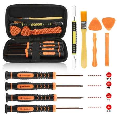 Eeekit 11-in-1 T6 T8 T10 Screwdriver Repair Tool Kit for Xbox One/Xbox 360/ps3/ps4 Controller with Cross Screwdriver